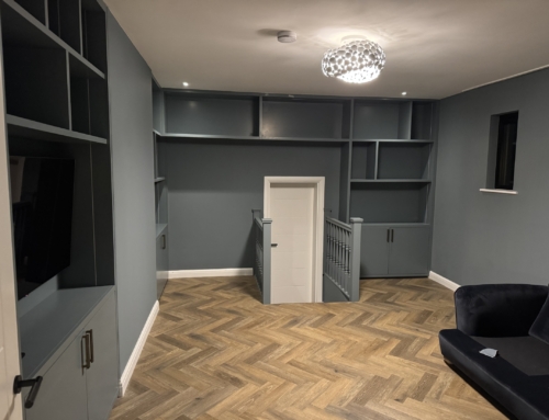 Bespoke Fitted Bookcase with LED Lighting in Reigate